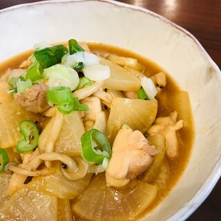 鶏肉と大根のすきやき煮風